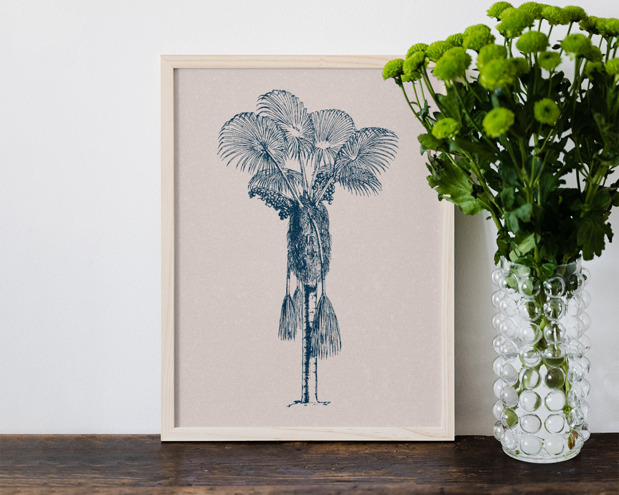 Tropical Palm Tree Print - Beach Wall Art - Coastal Wall Art - Nautical ...