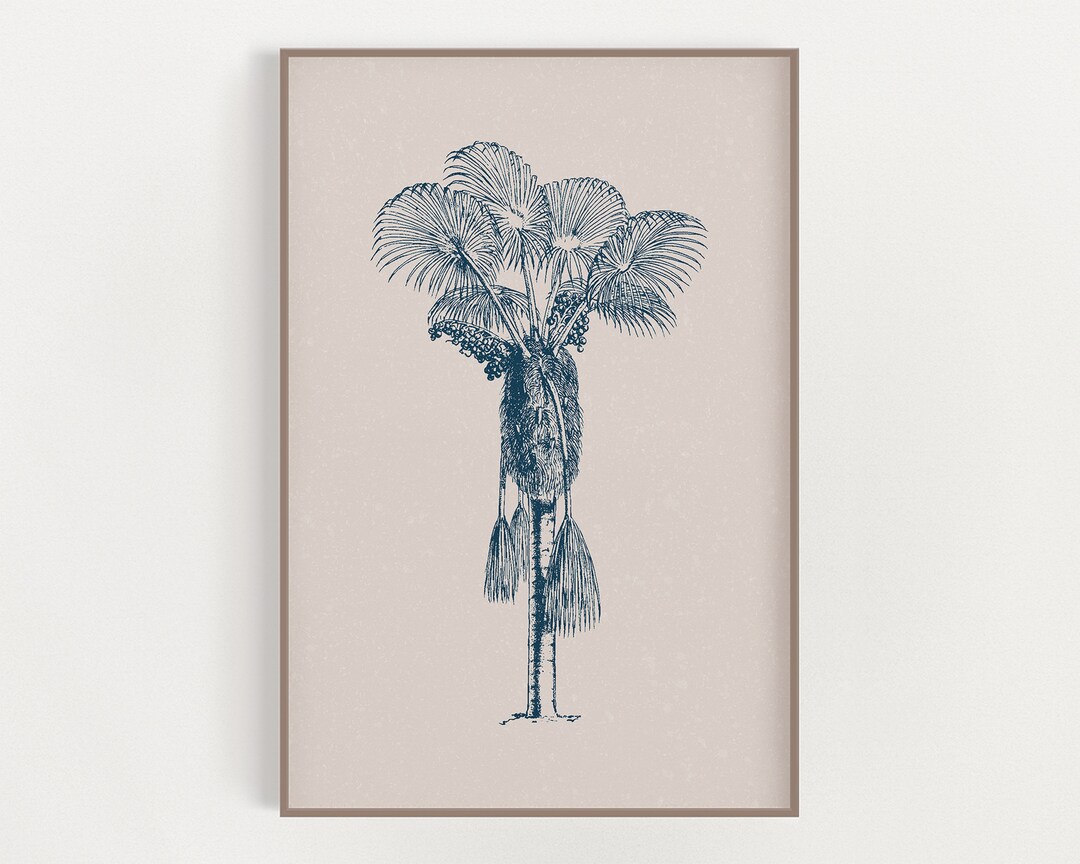 Tropical Palm Tree Print - Beach Wall Art - Coastal Wall Art - Nautical ...