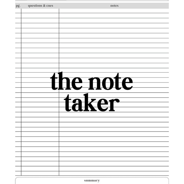 the note taker - pdf