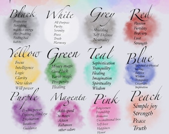The Color of Magic printable - Zauberhafte Farben- Hexerei Farben- Farbkorrespondenz