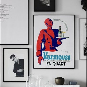 Alte Werbekarte Karmouss illustriert von Léo Dupin