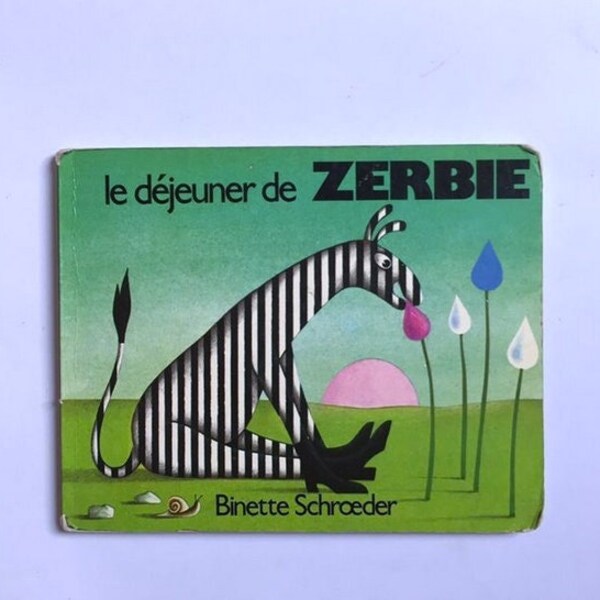 Le déjeuner de Zerbie. Binette Schroeder, french vintage cardboard book.