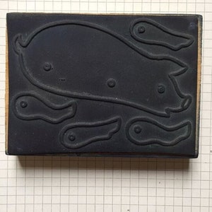 Paper doll rubber stamp pig