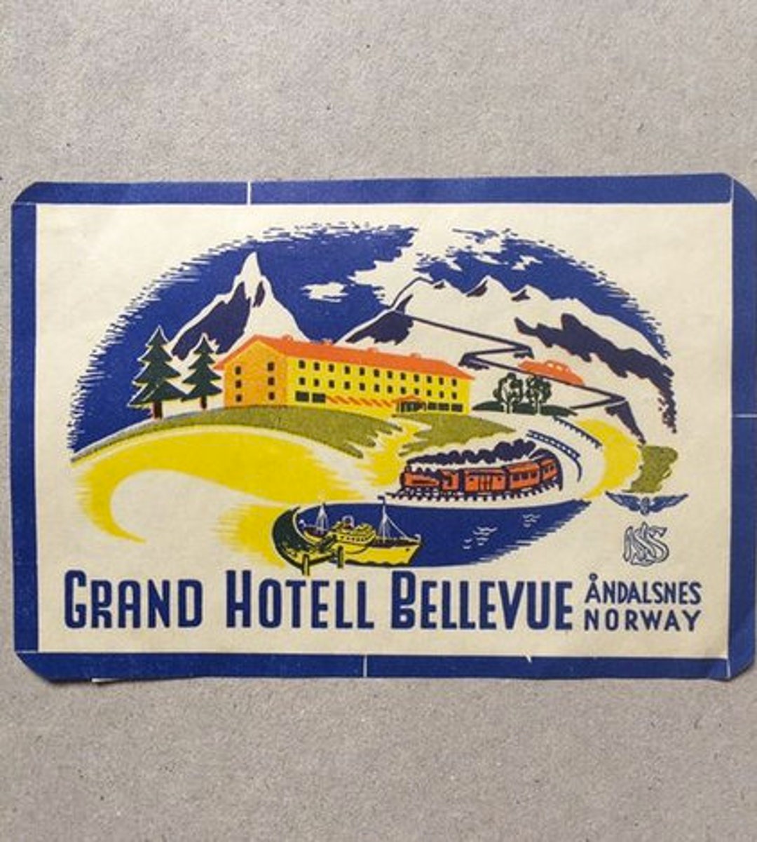 Antique Hotel Luggage Hotel Labels. Grand