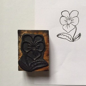 French vintage rubber stamps flowers, tulip, dafodill,eyelet, ipoméo, pansy scrapbooking, Clamhan Gallery, printing blocks