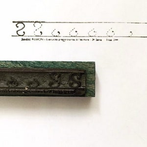 French vintage rubber stamp, school, scrapbooking, S, Clamhan Gallery, printing blocks