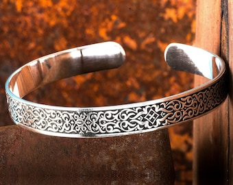 Silver Mens Bracelet - Personalized Mens Engraved Bracelet - Thick Cuff Men - Bracelet for Him - Custom Anniversary Silver Gift for Men