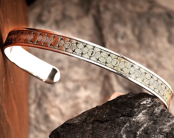 Silver Mens Bracelet - Personalized Mens Engraved Bracelet - 14K Gold Plated - Bracelet for Him - Custom Anniversary Silver Gift for Men