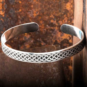 Silber Herren Armband - Personalisiertes Herren Armband mit Gravur - Dicke Manschette Männer - Armband für Ihn - Benutzerdefiniertes Silber Geschenk für Männer