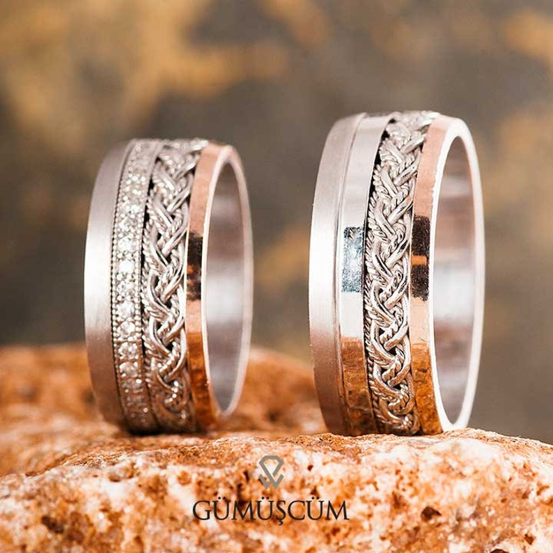 Wedding Rings Set,
His and Hers Couples Rings,
His & Hers Wedding Band Set,
Silver Wedding Rings,
Wedding Ring Set for Couples Pair of Rings,
Jewelry,
Rings,
Wedding Bands, 
His Her bands set,
mens promise ring,
woman's promise ring,