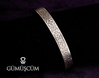 Silver Mens Bracelet Personalized Mens Engraved Bracelet Thick