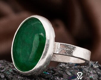 Jade Ring, Jade Silver Ring. Oval Jade Ring. 925 Sterling Silver Gemstone Ring. Green Jade Silver Ring. Greem Gemstone Ring.