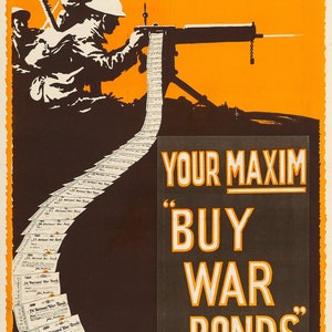 Buy War Bonds British WW1 Propaganda Poster World War One Poster image 2