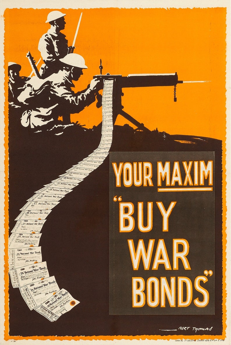 Buy War Bonds British WW1 Propaganda Poster World War One Poster image 2