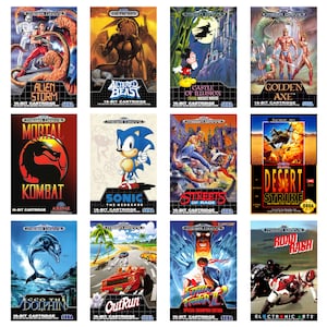 Sega Mega Drive Spiel Poster - Sega Genesis Spiel Poster - Hohe Qualität - Retro Gaming Poster A-Q - A5 / A4 / A3 / A3+