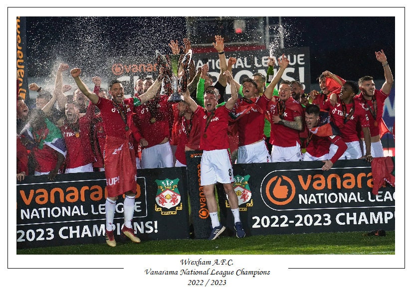 Wrexham AFC 2023 Vanarama National League Champions Poster Etsy UK