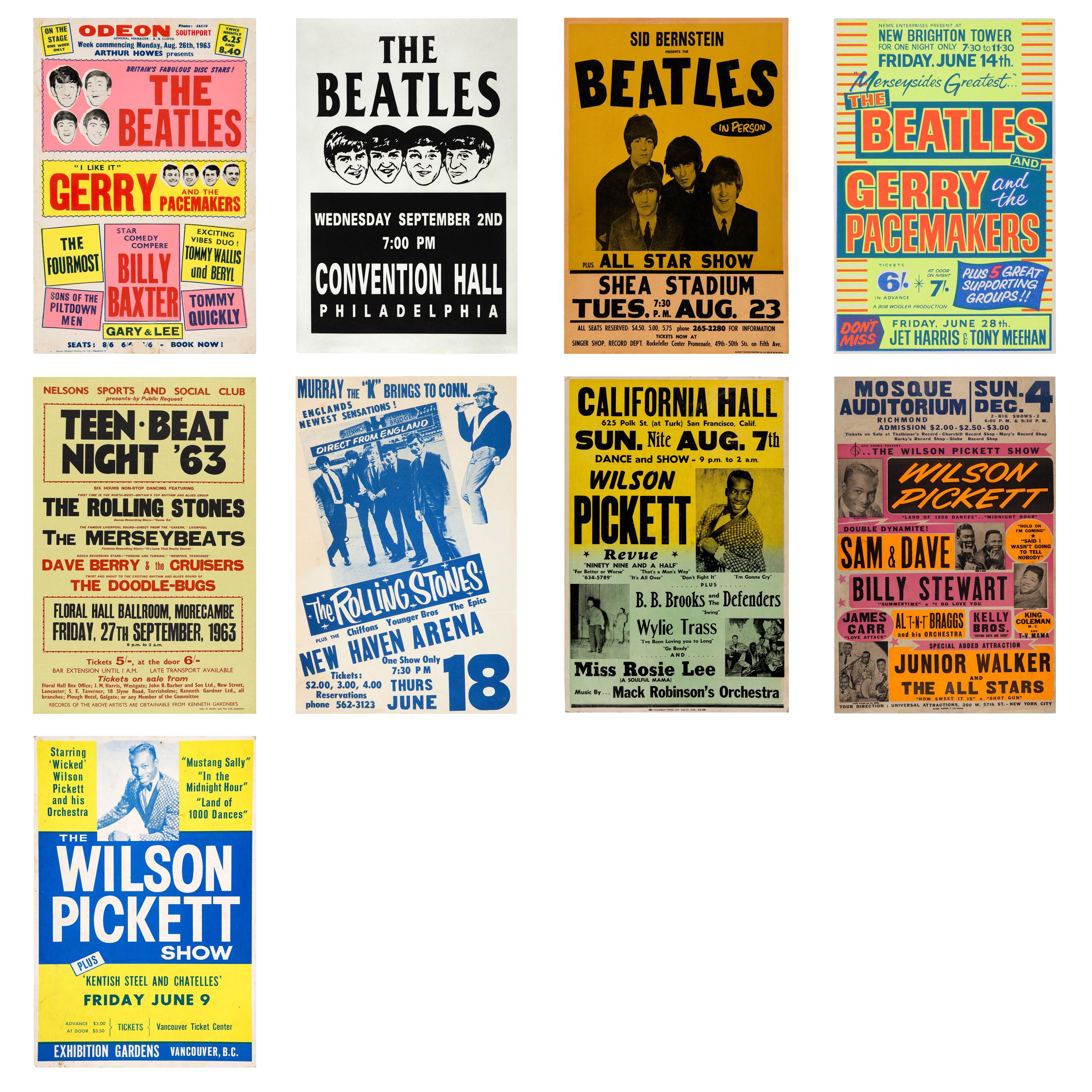 Vintage 1950s-1960s Rock and Roll Concert Posters: the Beatles