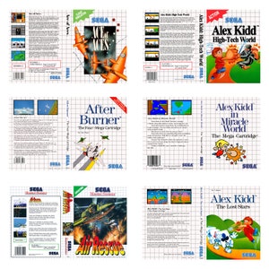Cubiertas de repuesto para juegos Sega Master System A - P de alta calidad