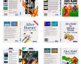 Wymienne okładki gier Sega Master System A-P Wysoka jakość