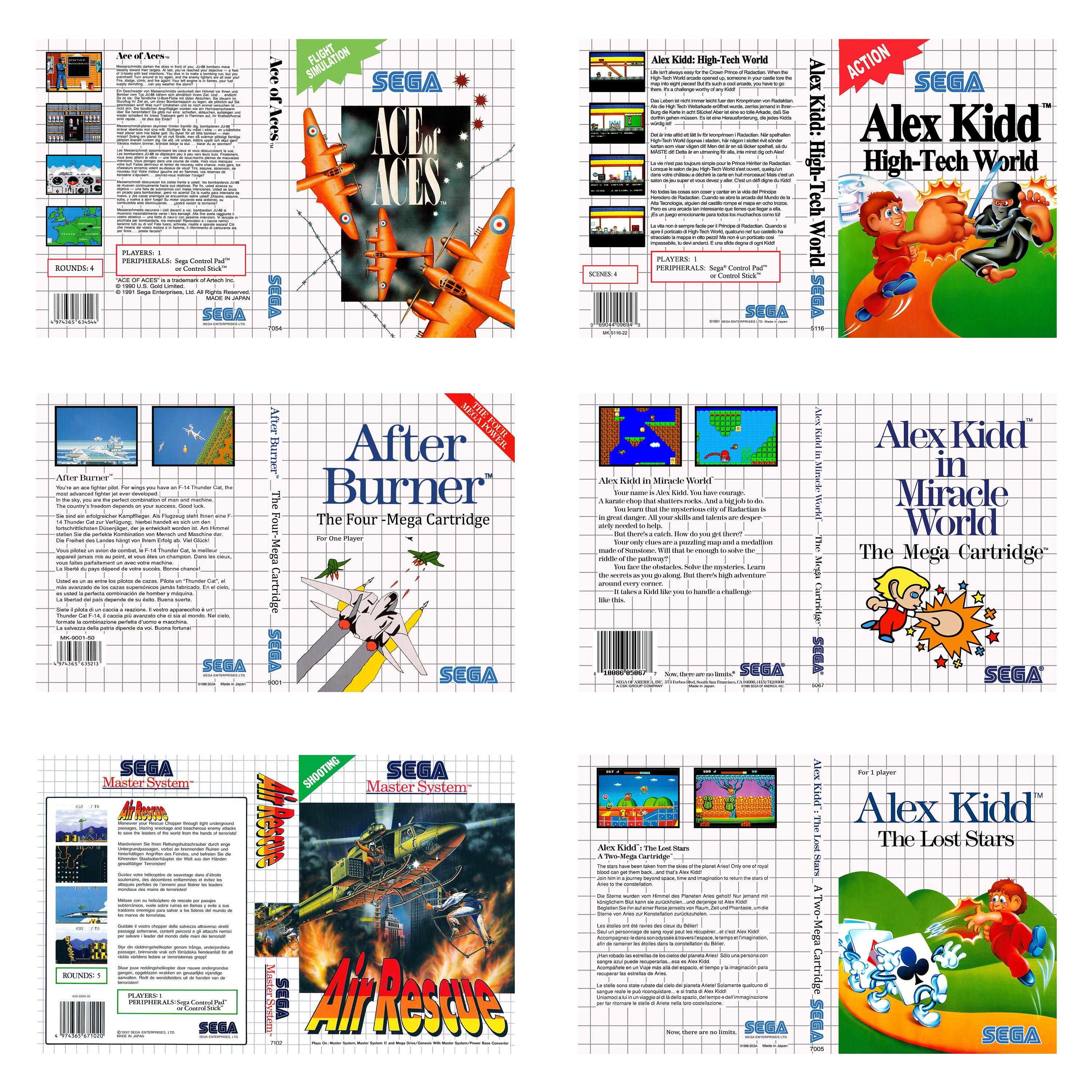 Sega Master System Replacement Game Covers A - P High Quality - Etsy