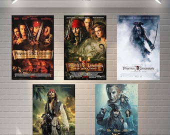 Pirates of the Caribbean Poster Collection High Quality Wall Art A3 / A4