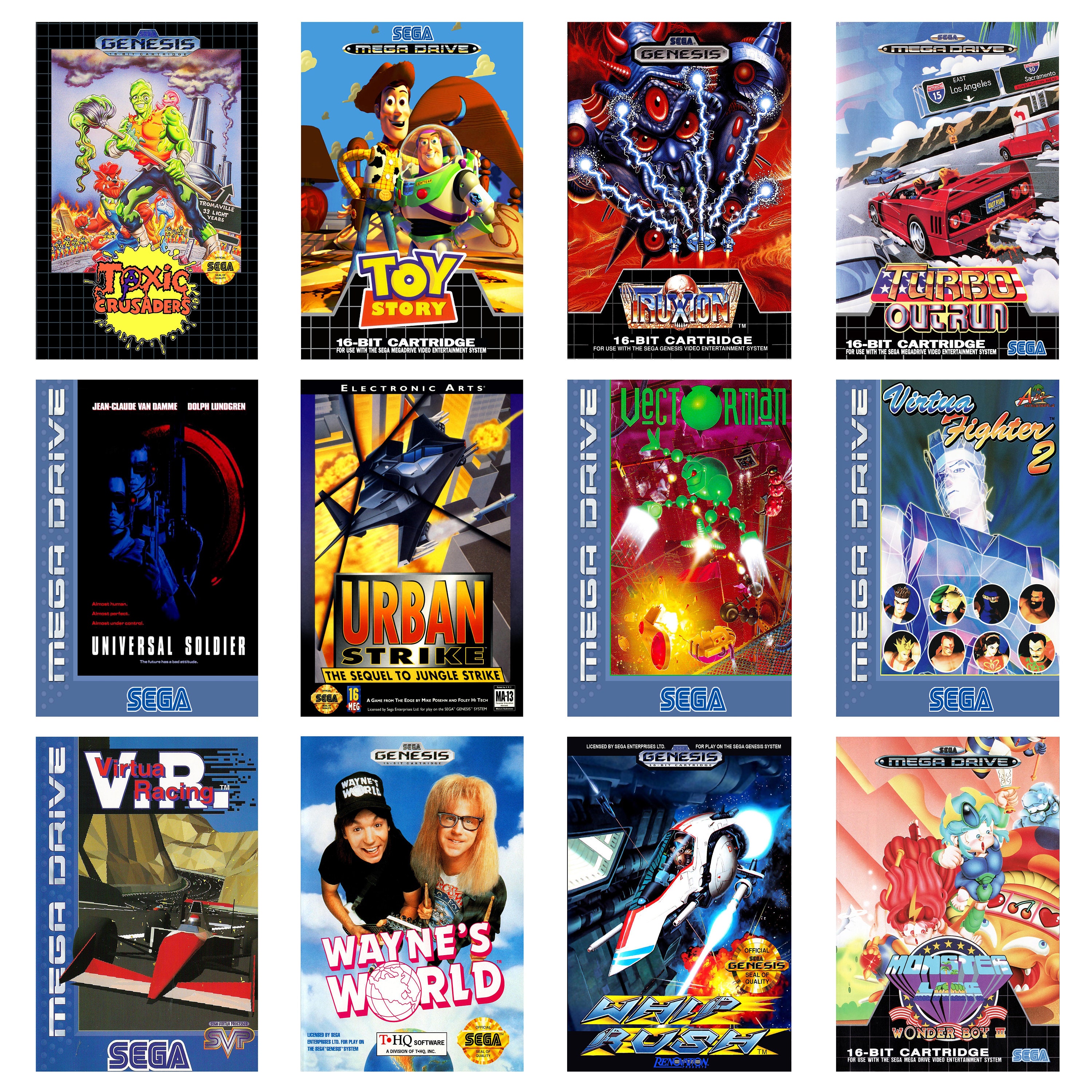 セガ メガドライブ ゲームポスター - セガ ジェネシス ゲームポスター