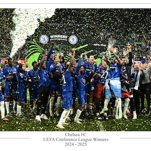 Chelsea UEFA Conference League 2025 Winners Poster Print Souvenir Gift A4 / A3 / A3+