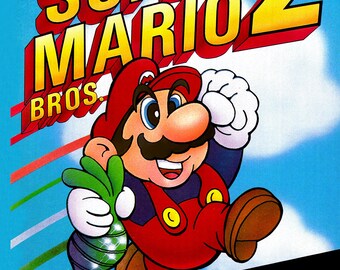 スーパーマリオブラザーズ 1 2 3 任天堂 NES ポスター - サイズ A4