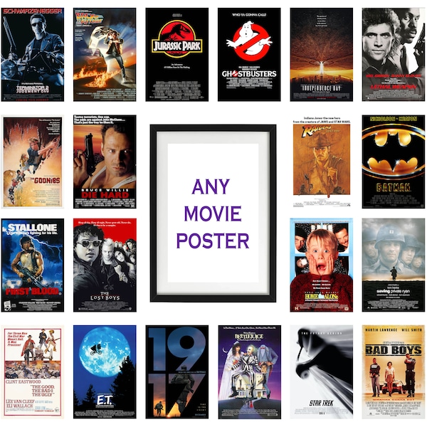 Any Original Movie Poster - Choose Your Favourite Movie Film TV Poster - High Quality Posters - Classic Film Movie TV Posters