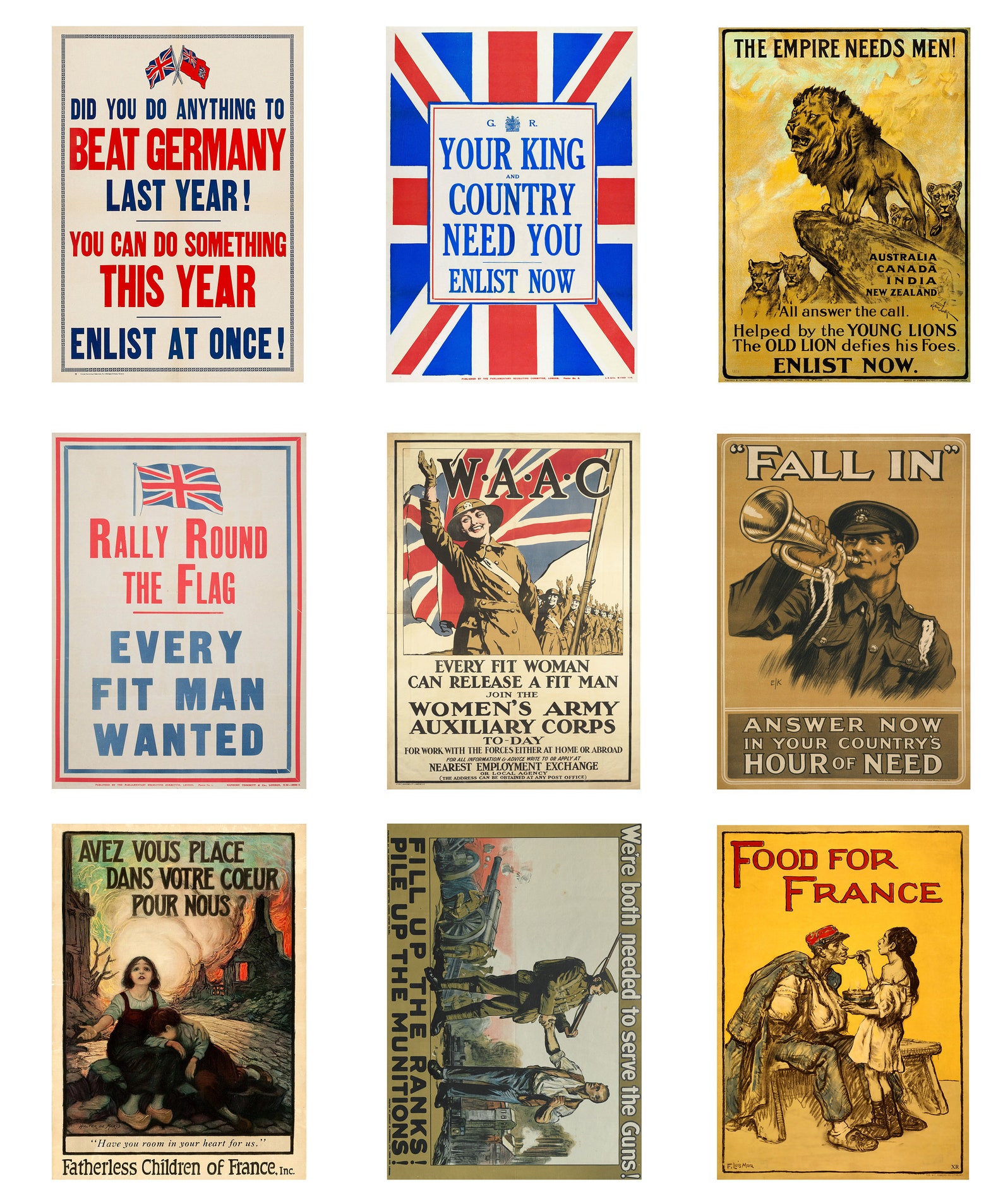 british world war 1 propaganda posters