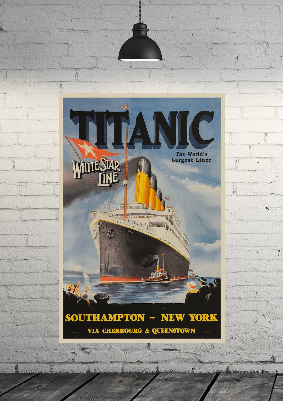 Titanic 初航海 ポスター 証明書付き額入り Titanic 初航海 ポスター