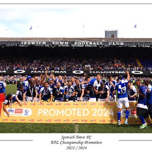 Ipswich Town EFL Championship promotie poster print souvenir A4/A3/A3+