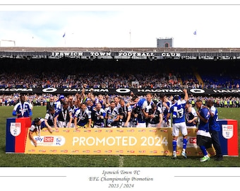 Ipswich Town EFL Championship Promotion Poster Print Souvenir A3 / A4