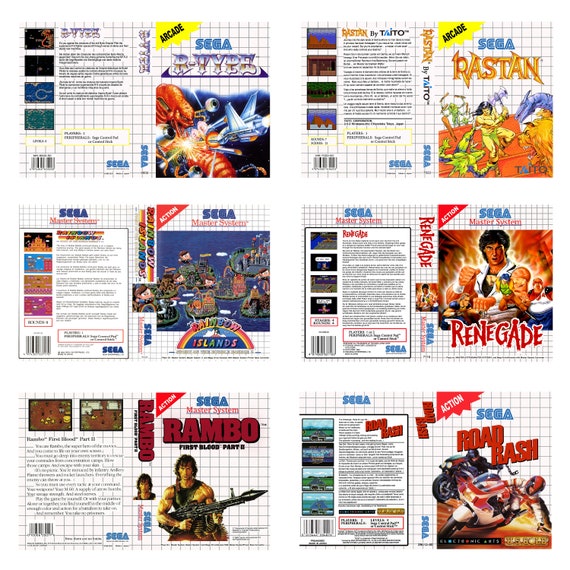Sega Master System Replacement Game Covers R - Z High Quality - Etsy