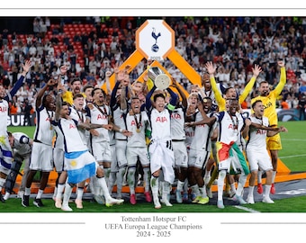 Tottenham Hotspur Europa League 2025 Winners Poster Print Souvenir Gift A4 / A3 / A3+