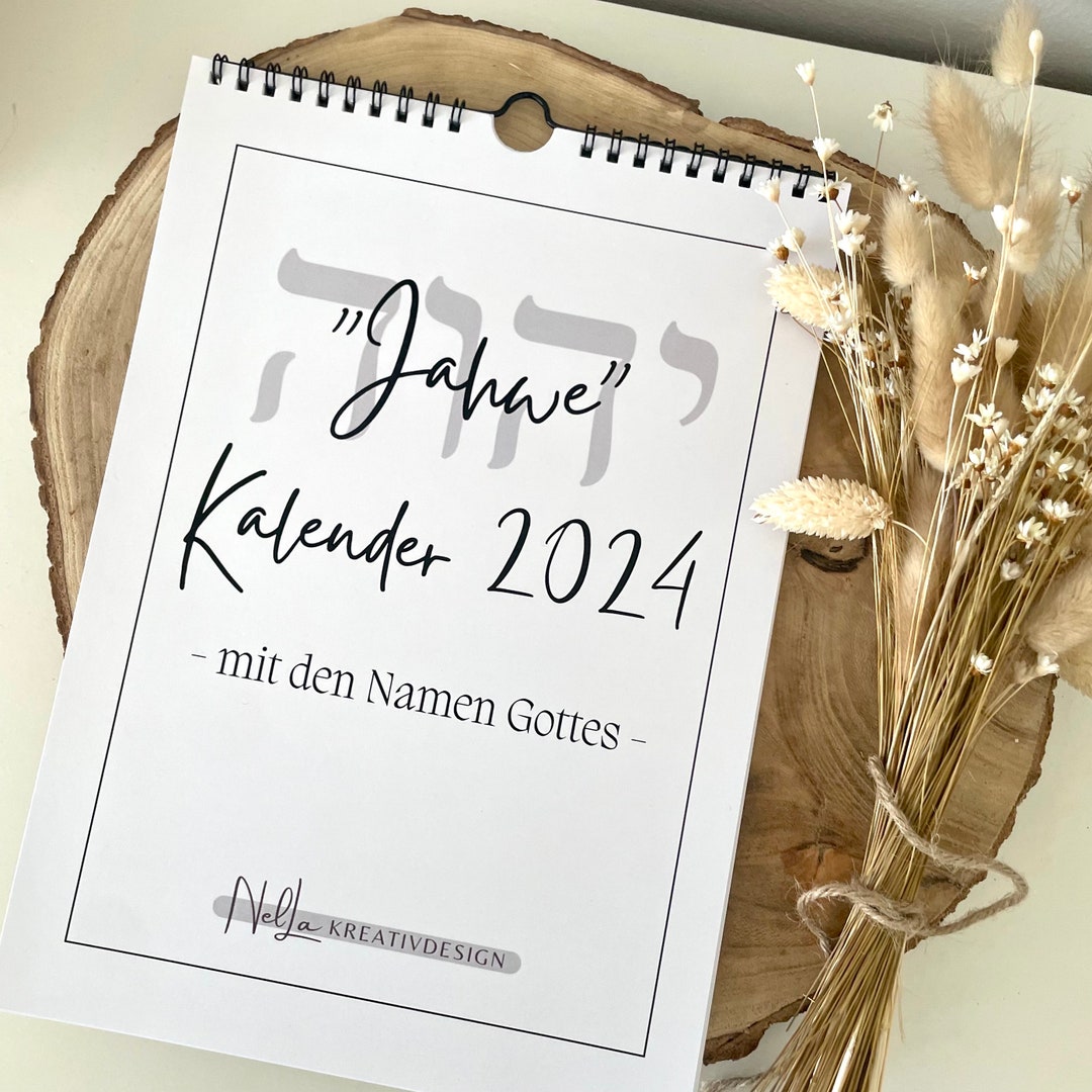 YAHWEH Calendar 2024 Christian Calendar With the Names of God 2024