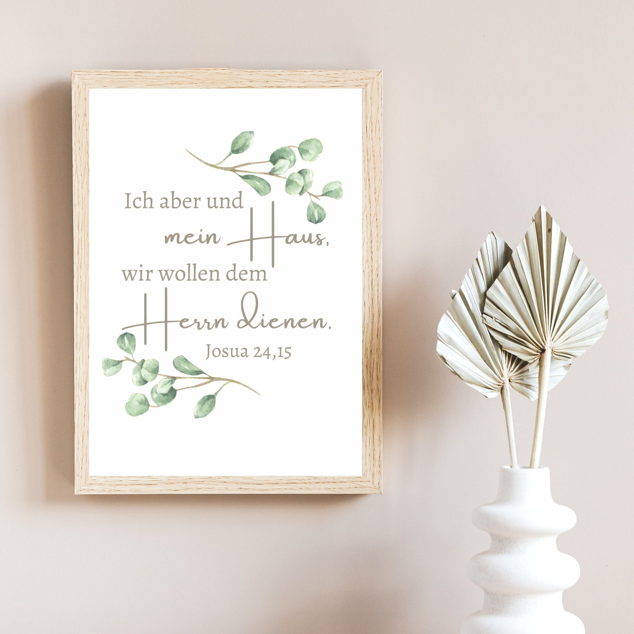 Christliches Poster | mit Bibelvers Josua 24,15 | Bibelvers