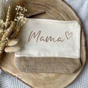 Geschenkset Mama zum Muttertag Geschenkidee Mama christlich Mama Danke Jutetasche Kerze in Glasvase Karte Mama Geschenk für Mama Bild 3