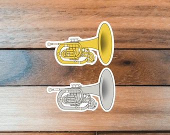 Mellophone Sticker, Horn Sticker