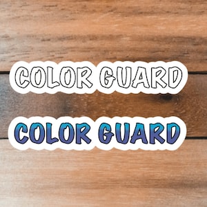 Color Guard Text Stickers, Sticker Pack
