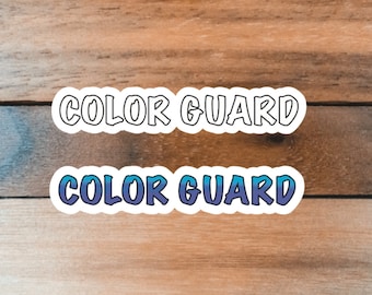 Pegatinas de texto de Color Guard, paquete de pegatinas