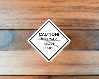 Drum Sticker, Drummer Gift, Music Sticker, Band Orchestra