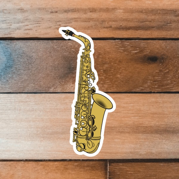 Alto Saxophone Sticker, Alto Sax Sticker