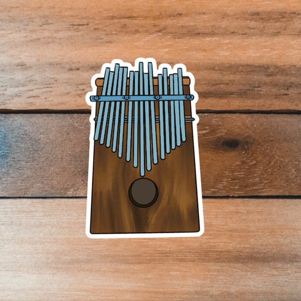 Kalimba Sticker, Mbira Sticker, Thumb Piano, Musical Instrument Sticker