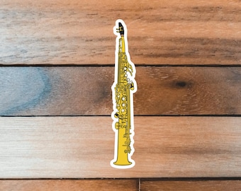 Soprano Saxophone Sticker, Soprano Sax Sticker
