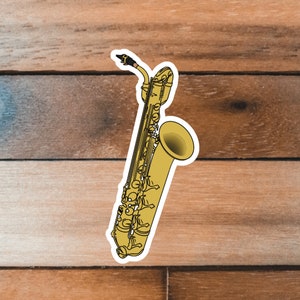 Baritone Saxophone Sticker, Bari Sax Sticker