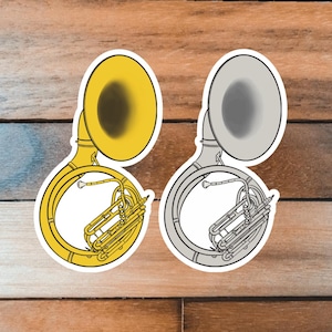 Sousaphone Sticker, Tuba Sticker, Low Brass Sticker