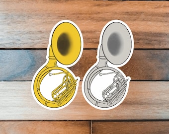 Pegatinas para sousáfono, tuba y metales bajos