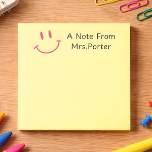 Personalisierte Notizblöcke Post-It Haftnotizen Geschenk für Lehrer