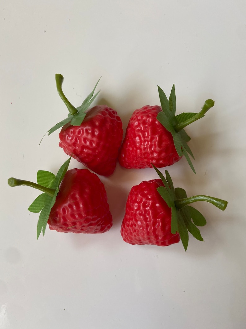 Fake Strawberries Tiered Tray Decor Strawberry Props Fake Etsy